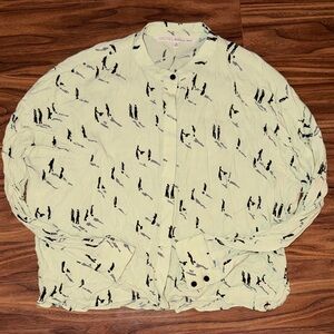 Rachel Comey Pale Green Printed Lightweight Shirt Jacket